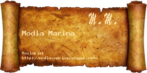 Modla Marina névjegykártya
